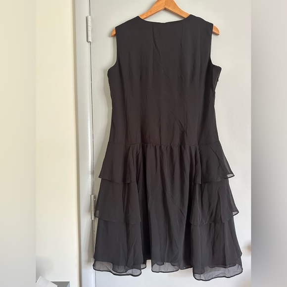 NWT VIJIV Womens Inspired Flapper Dress High Tea black Tiered Skirt Dress - Picture 4 of 6